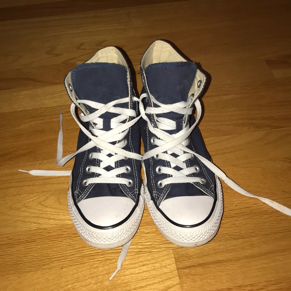 Navy Blue High Top Converse